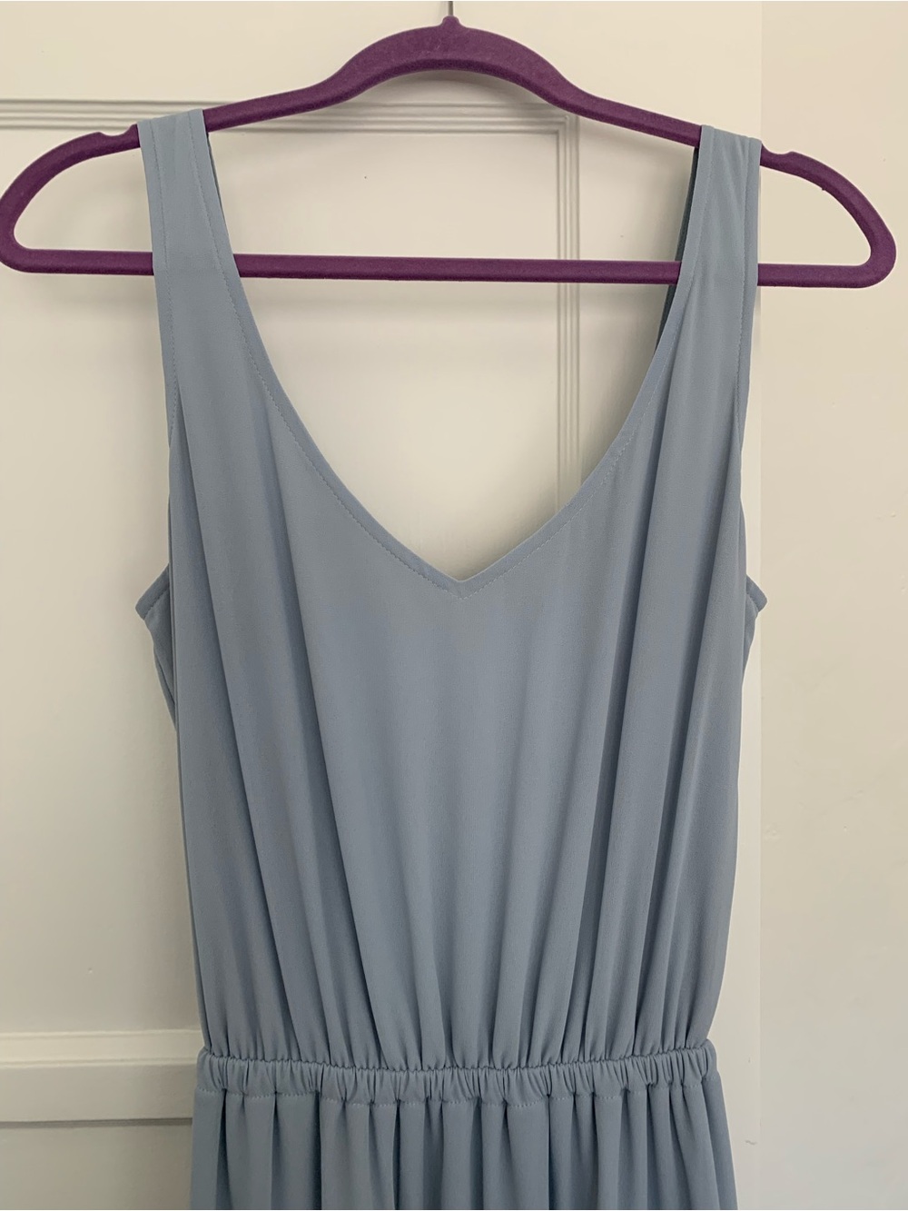 Show Me Your Mumu Dress Chiffon Maxi Slate Blue Size Small